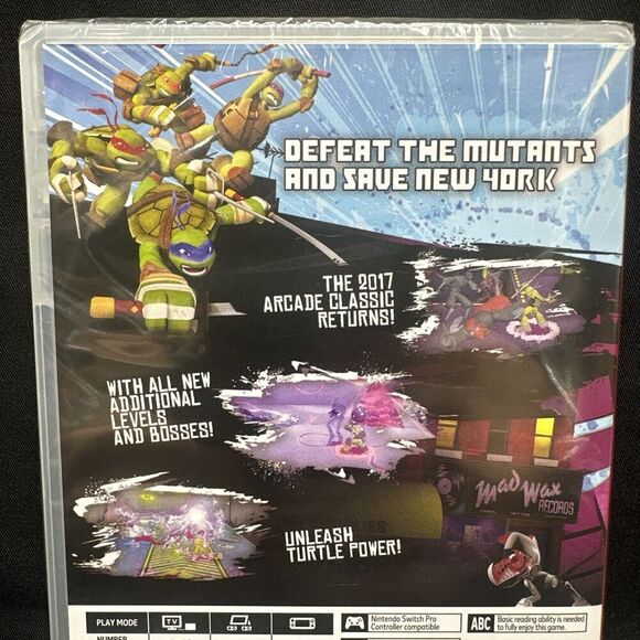 Teenage Mutant Ninja Turtles Arcade Wrath of the Mutants Nintendo Switch New - Picture 3 of 5